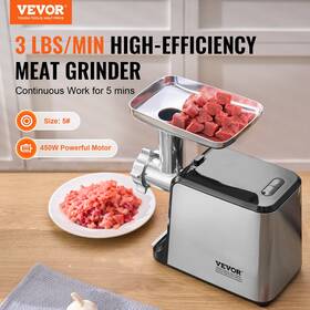 Vevor 197988998501 Electric Meat Grinder 3 Lbs/min Sausage Stuffer Maker For Home Kitchen