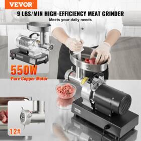 1a-eg812 Vevor Meat Grinder 9 Lbs/min Capacity Electric Grinders With Blade Grinding Pl