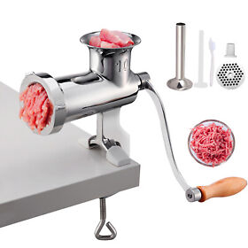Vevor Heavy Duty Meat Grinder Manual Sausage Filler Stainless Steel With Clamp