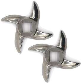 Vturboway 754909959593 2 Pack #12 Meat Grinder Blade Stainless Steel Knife Cutter Replacement For Gr