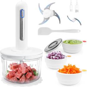 Wanjotec 445013831808 Glass Food Processor Cordless Electric Meat Grinder And Baby Proce