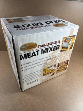 233sd Weston Cabelas Butcher Shop And Smokehouse Stainless Steel Meat Mixer Brand New