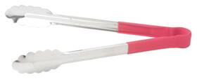 Utph-12r Winco 12 Inch Stainless Steel Serving Tongs With Non-slip Handle Red