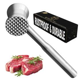 Wonderful Cuisine 198715110548 Stainless Steel Meat Tenderizer 9.65in 1.97in 2.36in