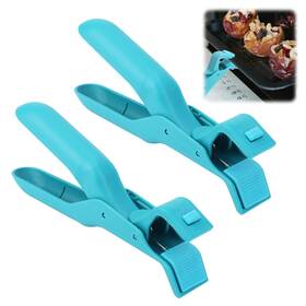 1033484 Xihircd 2pcs Anti-scald Bowl Holder Length 7.48 Inch Opening 1.57 Blue