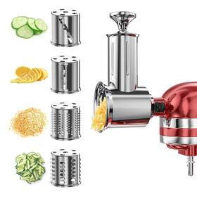 Xincan Qcq-03 Slicer Shredder Attachment For Kitchenaid Stand Mixer With 4 Blades No