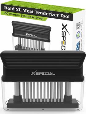 Mtbxl01 Xspecial Bold Xl Meat Tenderizer Tool 60-blades Stainless Steel 60 Blades Black