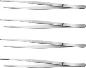 Tweezer-01 Yaomiao 4 Packs 12 Inch Bar Tweezers Silver Long Garnish
