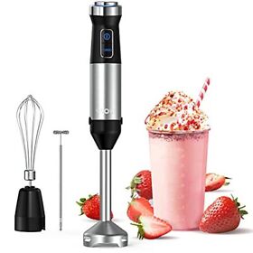 Yiou Immersion Blender Ultra-stick Hand Blender Variable Speed Hand Blender