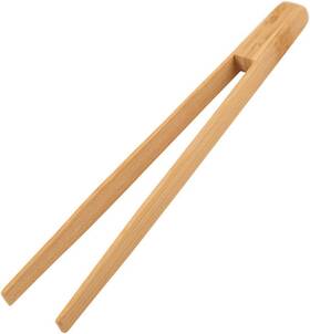 02-001 Yuc Toaster Tongs Toast Made Of Pure Natural Bamboo No Paint Brown