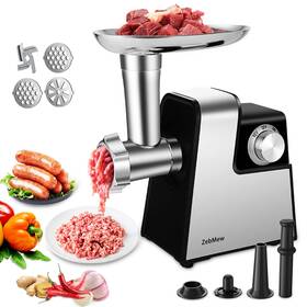 2800w Zebmew 753878459455 Electric Meat Grinder 350w Max Power Food With Sausage Stuffe