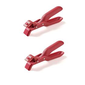 Zprodestd 719559430106 2-pack Silicone Non-slip Bowl Clip - Heat Resistant And Anti-scald Medium Red