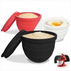Zxeroym Zx-er-o1 Silicone Bowl Liners For 5-quart Tilt-head Kitchen 5 Quart Red/white/black