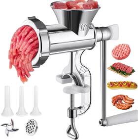 Zyradex 726084689084 Meat Grinders Manual Mincer - Grinder For Home Use Sausage Maker And B