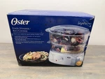 Oster Electric 2-TIER Food Steamer Rice Cooker 6.1 Quart White Model 5713 New!. Fixed Price $89.99.