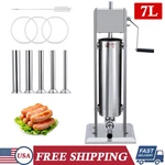 Sausage Meat Stuffer Manual 15LB 7L Stainless Steel Maker Filler Machine. Fixed Price $128.99.
