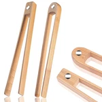 Patelai 2 Pieces 8.7 Wooden Toaster Tongs With Magnet Inch, Brown. Fixed Price $11.51.