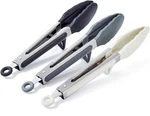 9" Kitchen Tongs, 3PCS For Cooking With Inch, Black,grey, White. Fixed Price $12.51.