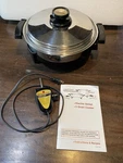 Kitchen Craft West Bend 11.5" Liquid Core Electric Skillet Stainless Tested. Fixed Price $69.99.