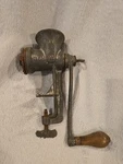 Vintage Wardway No 10 Manual Meat Grinder Cast Iron Crank Wood Handle Clamp. Fixed Price $24.99.