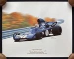 1972 Tyrrell 005 Jackie Stewart Watkins Glen Grand Prix Print Flying Scott. Fixed Price $68.00.