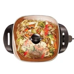 Bella Electric Skillet And Frying Pan With Glass Lid, X 12", Copper. Fixed Price $59.11.