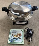 Vtg Lifetime Oil Filled Electric Skillet W Controller Lid Manual Made In Usa. Fixed Price $119.99.