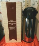 Vintage Gevalia Kaffe Airpot 60 Oz. Vacuum Bottle TG-719ET New Box. Fixed Price $29.99.