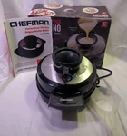Chefman RJ04-4RV Perfect Pour Volcano Belgian Waffle Maker Mess. Fixed Price $24.99.