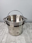 Fagor Stainless Steel 7 Qt Stock Pot & Strainer Inserts No Lid 3 Pcs Induction. Fixed Price $40.87.