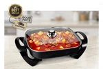 12IN Cast Iron Skillet Deep Electric Frying Pan Glass Lid Adjustable Temp. Fixed Price $46.99.