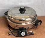 Vintage Health Craft K7273 T-304 Electric Skillet 12" Surgical Stainless Steel. Fixed Price $47.95.
