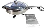 Farberware Millenium 12" Stainless Steel Electric Skillet FSS330A With Manual. Fixed Price $49.95.
