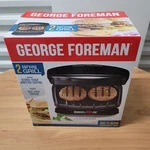 George Foreman GR10B 2-SERVING Classic Plate Electric Black Grills Small. Fixed Price $25.99.