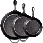 Pre-seasoned Cast Iron Skillet Set Includes 8 IN/10.25 IN/12. Fixed Price $96.57.
