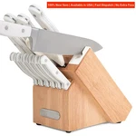 Farberware 14PC Knife Set Self Sharpening Block Stainless Steel Kitchen. Fixed Price $52.27.