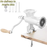 Manual Iron Meat Grinder With Clamp, 1 Blade, 2 Plates, 3 Funnels For Beef. Fixed Price $44.20.