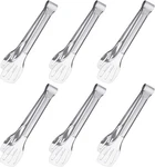 6PCS Serving Tongs, 7INCH Buffet Stainless Steel Food Silver. Fixed Price $11.94.