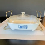 Corning Browning Skillet For Amana Radarange Microwave Oven W/ Pyrex Lid & Stand. Fixed Price $26.99.