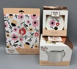 Pinky Up: Harper Ceramic White Teapot W/ Infuser, Towel And Tray Set. Fixed Price $20.00.