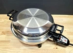 12" Stainless Electric Skillet T3040 Regal Ware Kitchen Nutrition Oil Core. Fixed Price $39.00.