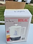 Vintage Regal Ware 5-CUP Poly Hot Pot Warmer Server Original Box Made Usa. Fixed Price $9.99.