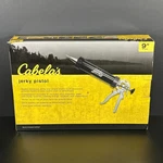 Cabelas Jerky Pistol 9" Ratchet System Meat Gun 4 Nozzles Open-box. Fixed Price $29.99.