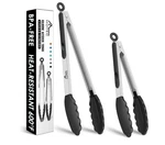 Hotec Premium Stainless Steel Locking Kitchen Tongs With Silicon Tips, Set....... Fixed Price $24.50.