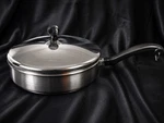 Farberware 10" Covered Frying Skillet Saut Pan 18/10 Stainless Steel With Lid. Fixed Price $15.88.