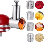 Stainless Steel Slicer Shredder Attachment For Kitchenaid Mixers, 4 Blades. Fixed Price $109.99.