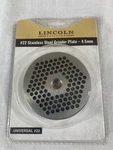 #22 Stainless Steel Grinder Plate 4.5MM Lincoln Outfitters Sku #31200053. Fixed Price $11.37.