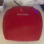 George Foreman 5 Serving Grill & Panini Red 2N1 Nonstick GR2080RC 120V Works. Fixed Price $18.04.