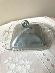 Vintage Covered 2 Handle Square Glass Candy Dish Farberware. Fixed Price $24.99.