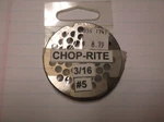 Chop-rite Enterprise Others #5 About 3/16" Hole Plate Meat Grinder Chopper. Fixed Price $6.95.